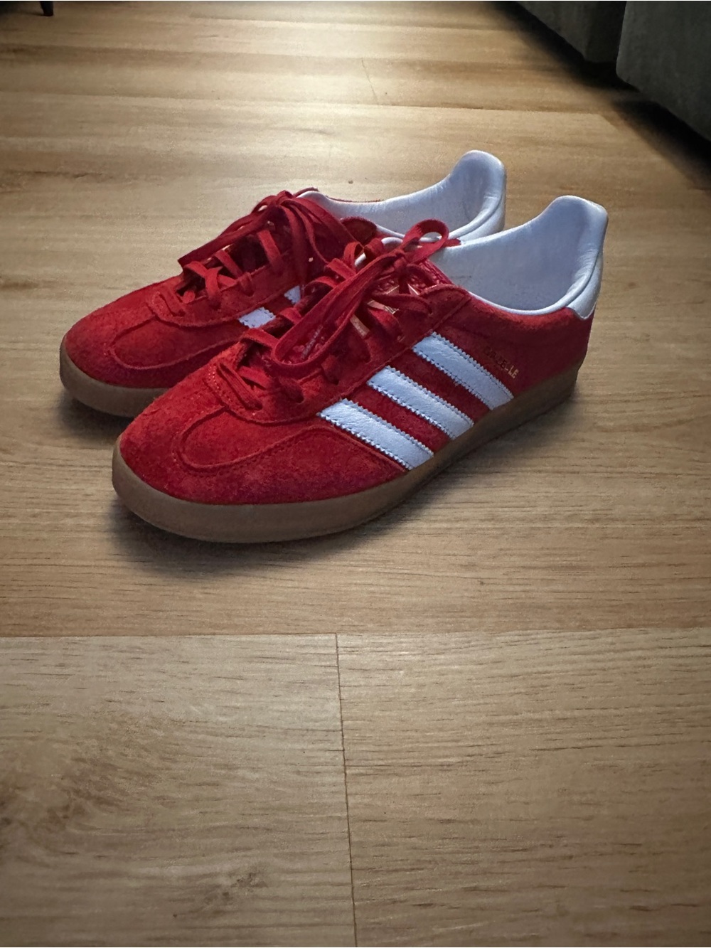 Adidas Gazelle Suede Sneakers - Better Scarlet / Cloud White / Gum - Men'sSize 6